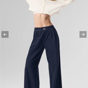 ALO Yoga Navy suit up trousers